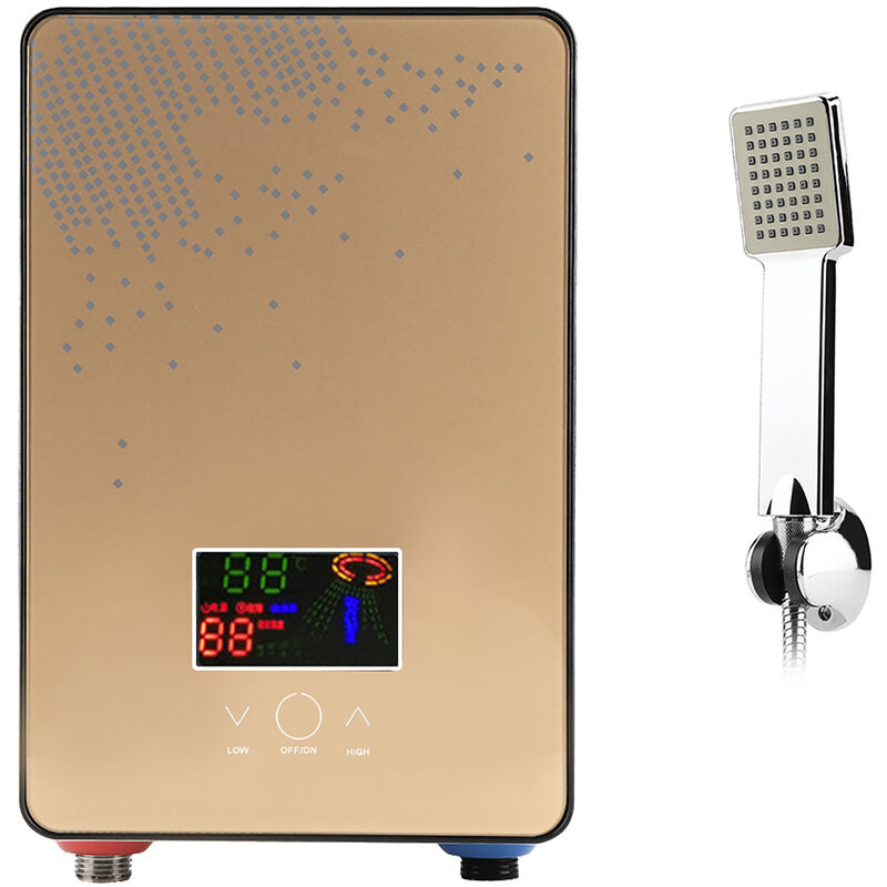 TEMPSA Chauffe-eau Electrique 6500W Instantané Pommeau de Douche