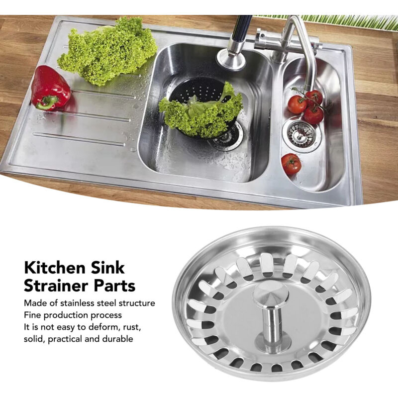 Panier Pour Bonde D'Évier De Cuisine 80 Mm - Crépine Universelle Acier