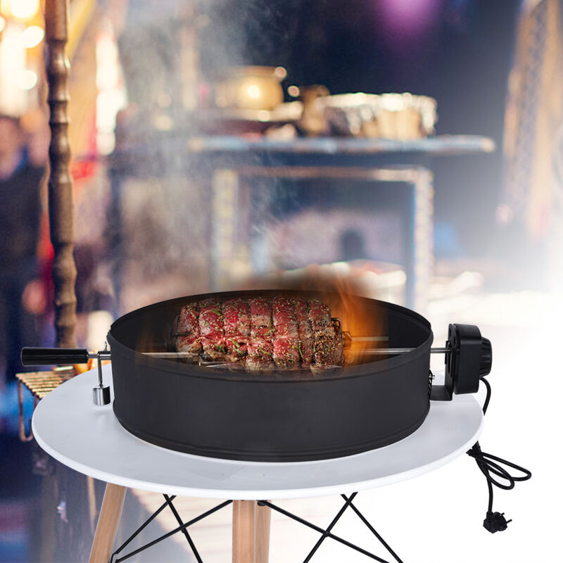 2 Rôtissoires Verticales Acier Inox - Pour Poulet/Four/Barbecue - Avec Bac Égouttoir Et Pinceaux - Camping/Extérieur