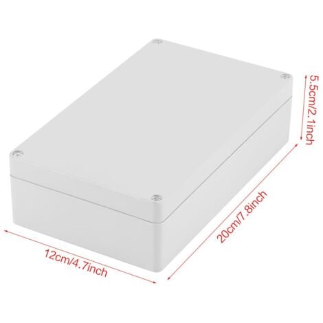 SJLERST Boîte de Jonction Étanche 200 x 120 x 56mm, Boîtier Électrique Câblage en ABS Matériau, IP65 Étanche, Anti-poussière, matériau ignifuge, Anti-choc, Anti-corrosion, Anti-statique, Isolation