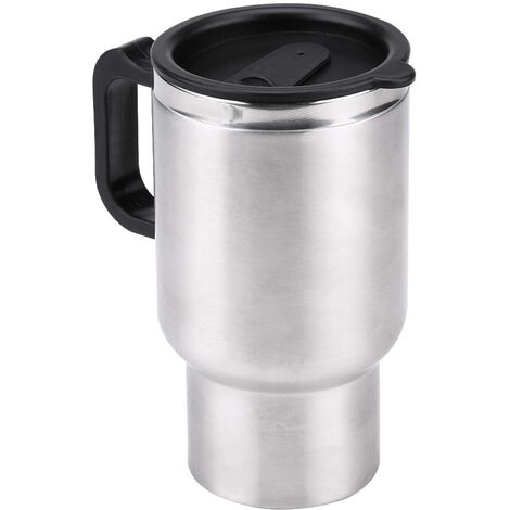 Bouilloire de Voyage, Bouilloire Électrique de Voiture, Tasse Chauffante 12V 450ml Tasse de Voiture en Acier Inoxydable avec Câble Allume-Cigare pour Café, Thé (1/5)