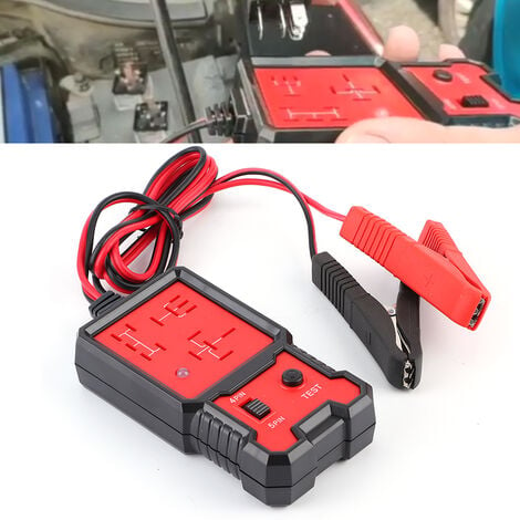 AUNC Testeur de Relais, Outil de Test de Batterie de Voiture pour testeur  de Relais Automobile Rouge