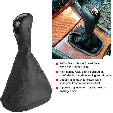 SJLERST Soufflet de pommeau de levier de vitesse à 6 vitesses pour Mercedes Benz Classe C W203 S203 (1/5)