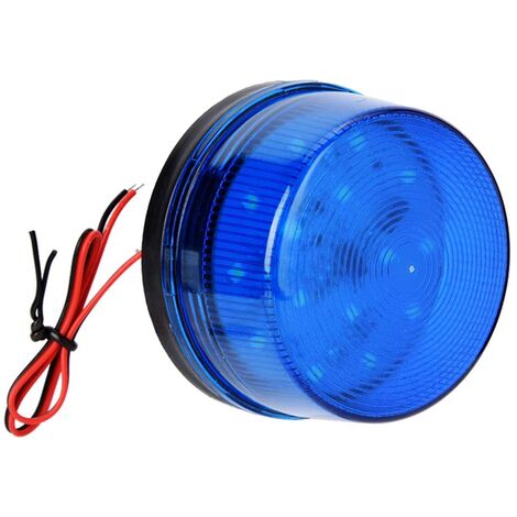 12V Bleu Signal d'alarme,d'alarme de Balise de Stroboscope de LED Bleue Clignotant la lumière sans Son Antidéflagrant, Anti-poussière, Peut être utilisé sur Le Terrain (1/5)