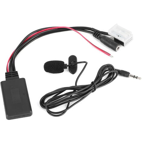 Adaptateur Bluetooth 5.0 pour voiture 12 V avec 2 entrées RCA audio  auxiliaire pour autoradio stéréo haut-parleur