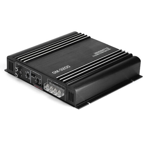 Sjlerst – Amplificateur de voiture stéréo 12V 3800W – 2 canaux – Alliage d'aluminium – Dissipation thermique rapide – Son doux et puissant