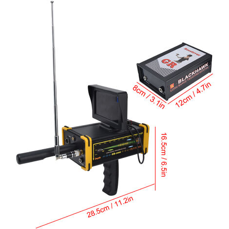 Détecteur De Métaux Professionnel Avec Écran LCD - 5 Modes, Batterie & USB, Bobine 26cm Jusqu'à 25cm De Profondeur (Bleu Fumé)