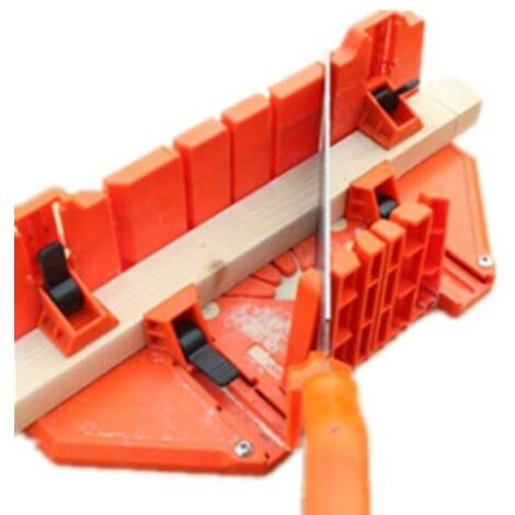 Sjlerst – Boîte à onglets en plastique 35,5 x 11 x 15 cm – Angle de coupe 0° 22,5° 45° 90° – Base antidérapante pour coupes précises