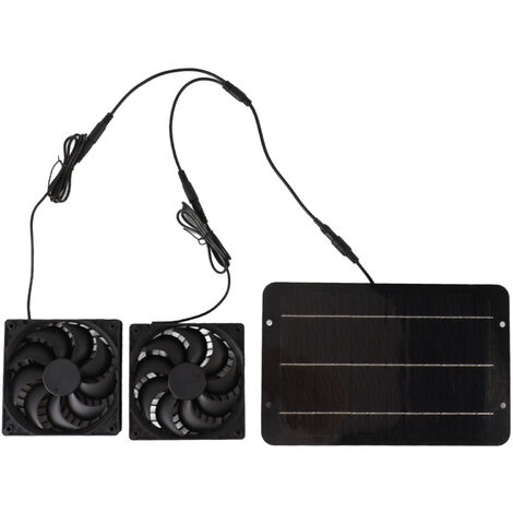 Sjlerst – Ventilateur solaire étanche 10W 12V – Pour poulailler, serre, maison animaux – Silicium monocristallin – Installation facile (1/5)