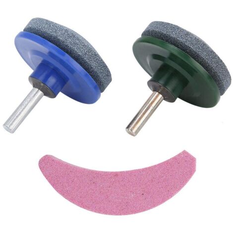 3 pièces/Ensemble Aiguiseur de Lame de Tondeuse à Gazon, Tondeuse à Gazon Universelle Tondeuse à Gazon Kit d'affûtage de Lame de Meulage Outil de Pierre d'affûtage Accessoire de Jardin (1/5)