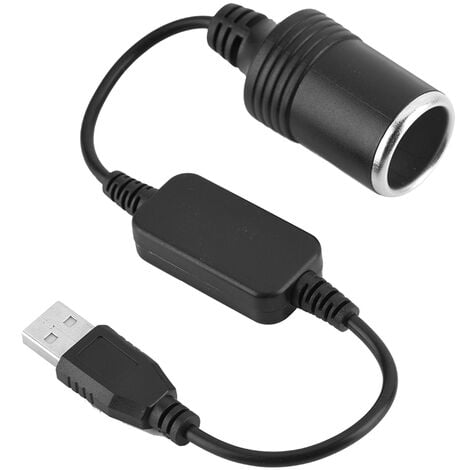 SJLERST Convertisseur d'adaptateur d'allume-Cigare, Port USB vers câble  Adaptateur de convertisseur de Prise Allume-Cigare 12V
