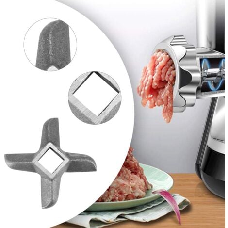 SJLERST Couteau pour Hachoir à Viande Professionnel en Acier Inoxydable, Remplacement de Lames de Hachoir en Forme de Croix, Lame de Broyeur de Viande, Cuisine Broyeur de Viande Accessoires de Rechang