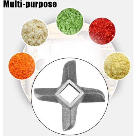 SJLERST Couteau pour Hachoir à Viande Professionnel en Acier Inoxydable, Remplacement de Lames de Hachoir en Forme de Croix, Lame de Broyeur de Viande, Cuisine Broyeur de Viande Accessoires de Rechang