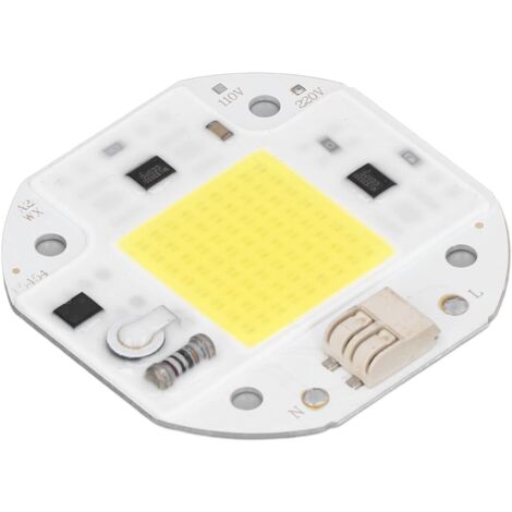 Puce LED, puce lumineuse COB 220V sans soudure haute luminosité pour l'éclairage intérieur pour lampe de bricolage 50W-Blanc froid