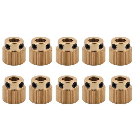 Imprimante 3D Pièces 10PCS Extrudeuse en Laiton Roue 26/40 Engrenage de Transmission de Dents pour CR-10.CR-10S, S4, S5, Ender 3, Ender 3 Pro, MK7 MK8 Extrudeuse (40 Dents) (1/5)