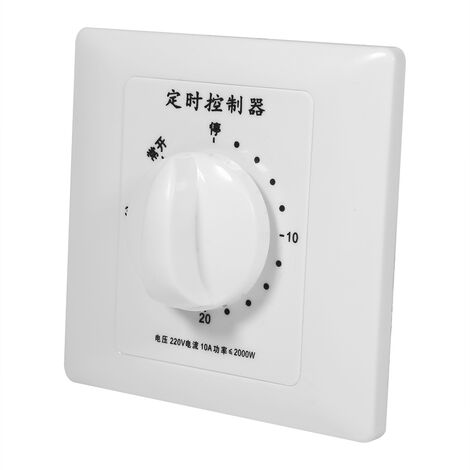 AC 220 V Interrupteur Minuterie Pompe Haute Performance Commande Électronique Compte à Rebours Mécanique à Minuterie Socket Time Switch 86 Panneau (30min) (1/5)