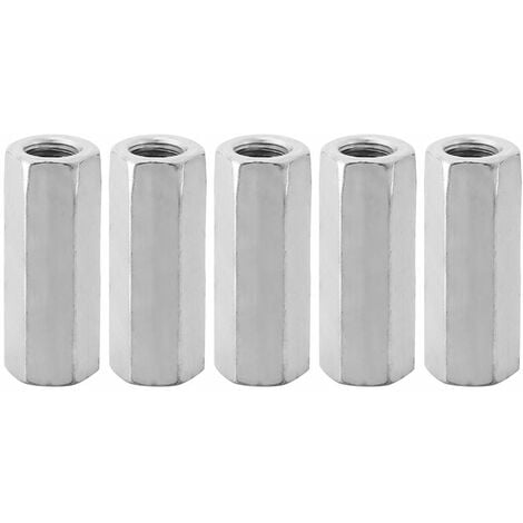 10x manchon à visser sans collerette écrou avec fente de vissage acier  zingué, M5x10mm