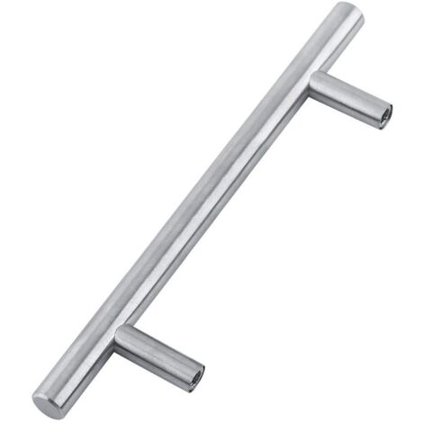 Poignées pour meubles de 150 mm Poignée pour armoires de cuisine avec barre Poignée en acier inoxydable T Bar avec vis de fixation (1/3)