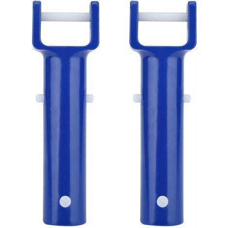 Cafopgrill 2pcs poignée de tête en v Bleu Piscine v Forme Clip Brosse poignée de la tête de Remplacement Piscine Accessoires (1/5)