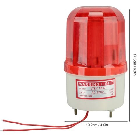 Gyrophare LED 10 W, Lumière Stroboscopique à 360 Degrés avec