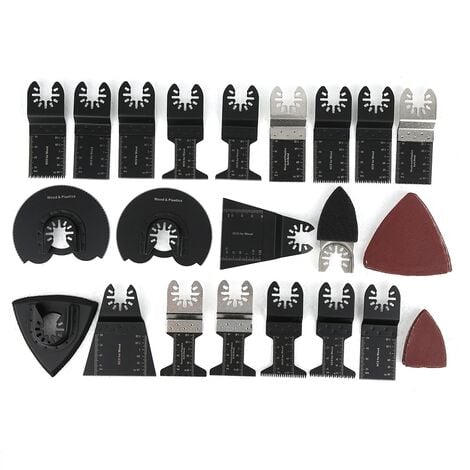 SJLERST Lames Multitool 18Pcs Lames de Scie Oscillantes Multitool Accessoires pour Outils Oscillants pour Worx, Dewalt, Makita, Bosch, Fein Multimaster, etc.