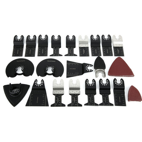 SJLERST Lames Multitool 18Pcs Lames de Scie Oscillantes Multitool Accessoires pour Outils Oscillants pour Worx, Dewalt, Makita, Bosch, Fein Multimaster, etc.
