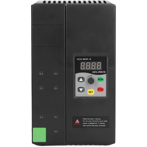 Jeffergarden Convertisseur de Fréquence VFD 220V Monophasé à 3 Phases 380V  Variateur de Fréquence 7.5KW pour le Contrôle de la Vitesse du Moteur