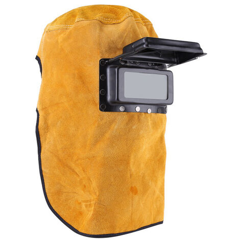 SJLERST Casque de soudage assombrissant avec lentille, Casque de soudage Respirant avec Couvercle Rabattable, Absorption de la Sueur, Confortable