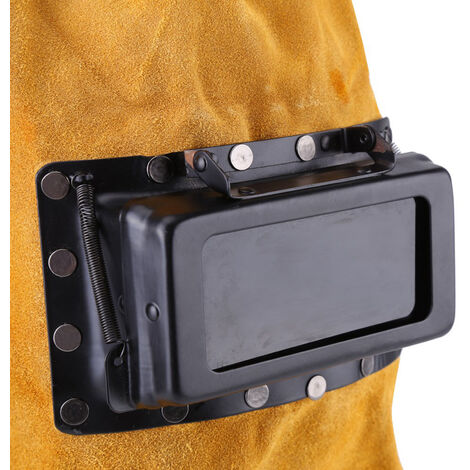 SJLERST Casque de soudage assombrissant avec lentille, Casque de soudage Respirant avec Couvercle Rabattable, Absorption de la Sueur, Confortable