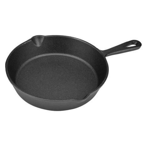 poêle en fonte, Moule de Fonte, Poêle à Frire en Fonte Grise 16cm / 20cm Vintage antiadhésive Plat à Pizza et à pâtisserie en Fonte pré-assaisonnée(20cm)