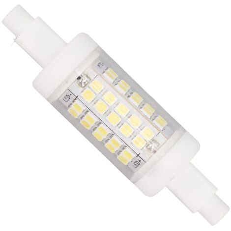 Ampoule LED R7s 80mm 5W Projecteur à Double extrémité avec éclairage de Maïs à Lumière Blanche 60LED 6000K 220V (1/5)