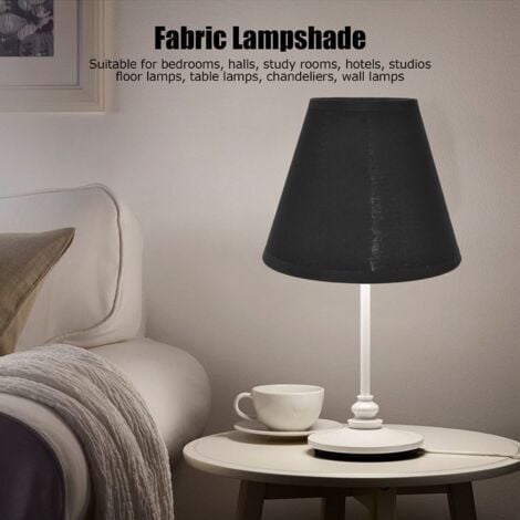 SJLERST 6PCS Abat-jour en tissu Clip sur abat-jour pour E14 Table Lustre Lampe de sol Lampe murale Décor de chambre