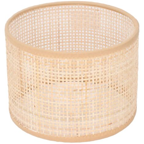 Abat-jour en rotin de remplacement, suspension vintage en forme de panier tissé, couvre-lumière de table de sol, E27 E14