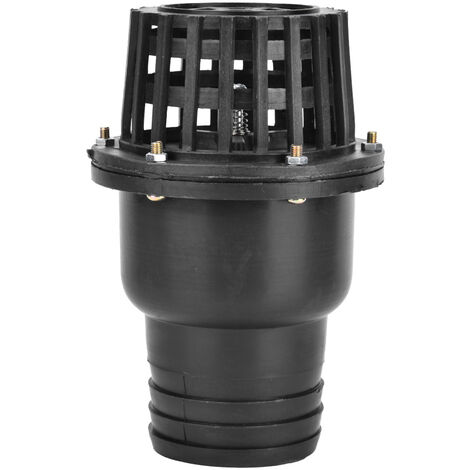 SJLERST Clapet de pied de pompe à eau en PVC noir clapet anti-retour plat basse pression pour machine à fluide (3in)