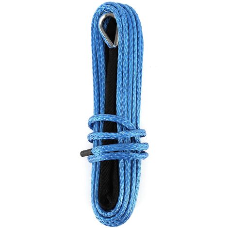 Corde de treuil, cble de 15m, 7700lbs, sangle de remorquage de récupération de remorque en Nylon pour SUV ATV UTV TrunkBlue (1/5)