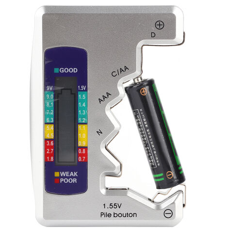 Testeur de batterie numérique Détecteur de capacité de batterie Outil de mesure 90 x 60 mm (1/5)
