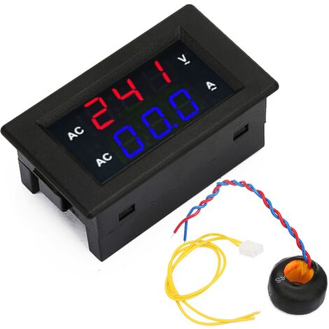 AC 80 - 300V ampèremètre numérique voltmètre avec transformateur de courant  100A, peut détecter la fréquence de