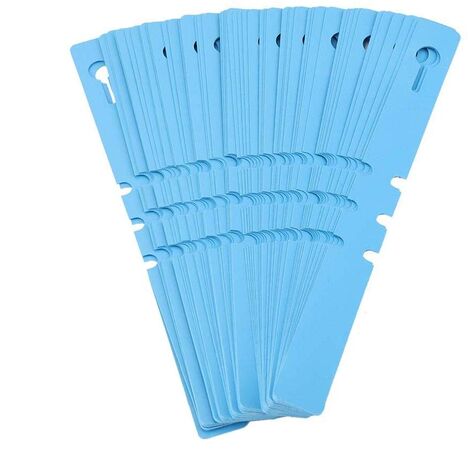 Rubberskin 100pcs Étiquettes De Piquet En Plastique Étiquettes d'Usines Pelouse Ornement Décor De Jardin De Pépinière(Bleu) (1/5)