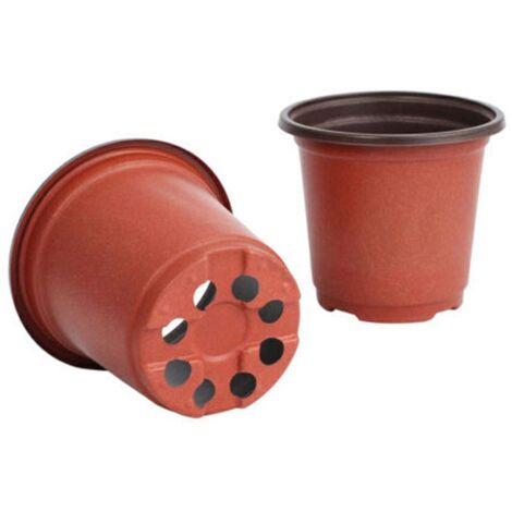 Rubberskin Lot de 100 Pots de Fleurs en Plastique pour Semis de Pépinière de Jardin en Plein Air, Durables et Respirants - Drainage équilibré (comme montré) (1/5)
