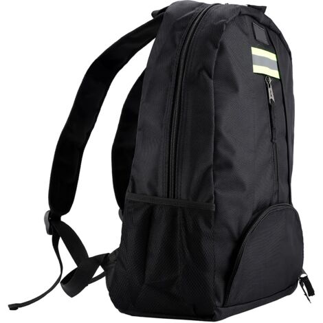 SJLERST Sac à dos en toile Oxford pour outils, sac résistant à l'usure pour électricien, plombier, réparateur (Noir)