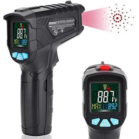 Thermomètre Infrarouge de Laser Cuisine Pistolet de Numérique Sans Contact pour la Cuisson de la Viande Cuisine BBQ Thermostat Industriel Automobile Avec Rétroéclairage LCD-58-1022 (1/5)