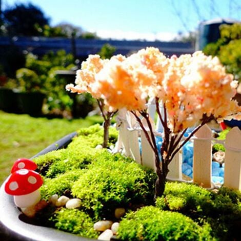 50 Pièces Mini Résine Champignons Miniature Rouge Champignon Fée Jardin  Champignon Décoration De La Maison Décor