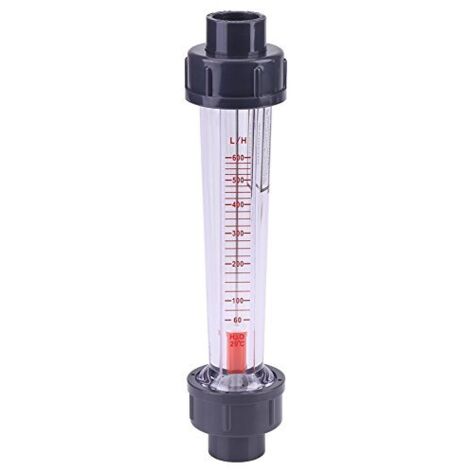 SJLERST Compteur de débit d'eau rotamètre en plastique 60-600L/H LZS-15D Tube de Liquide Instrument de mesure de débit (1/5)