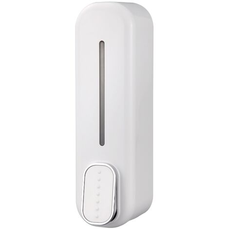 Distributeur de savon manuel 300 ml Presse ABS Récipient de gel douche mural pour htel à la maison blanc (1/5)