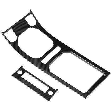 Garniture de panneau d'engrenage de Console centrale en Fiber de carbone, 2 pièces, pour Land Rover Range Rover Evoque 12-17 (1/5)