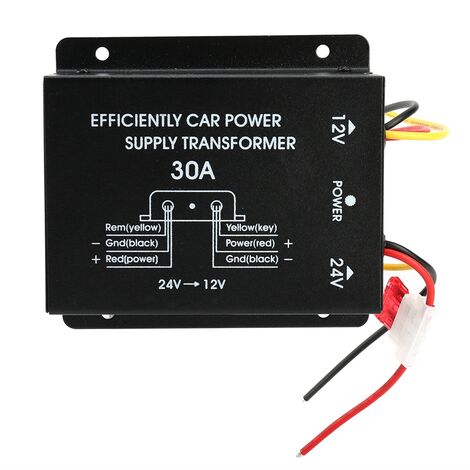 Convertisseur d'alimentation de voiture 30A, onduleur abaisseur 24V à 12V (1/5)