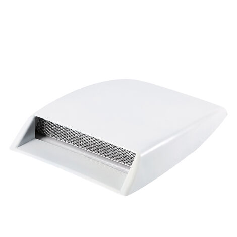 Voiture Camion Décoratif Air Flow Admission Scoop Bonnet Vent Autocollant Couverture Capot Blanc (1/5)