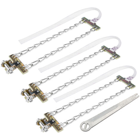 3 pièces 235-285mm anti-dérapant boue glace neige chane de pneu hiver sécurité ceinture de pneu pour voiture camion SUV (1/5)