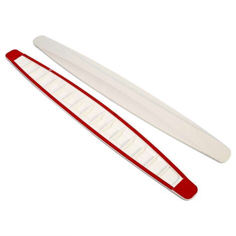 2 pièces en fibre de carbone Style avant arrière pare-chocs protecteur coin garde Scratch autocollant blanc (1/5)