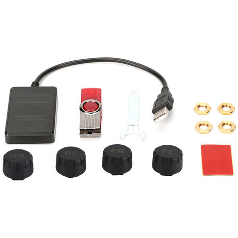 Système de surveillance de la pression des pneus USB de voiture Alarme de surveillance TPMS avec capteur externe pour la navigation Android (1/5)